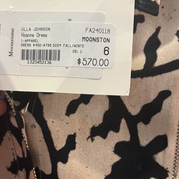 NWT ULLA JOHNSON ROANNE DRESS~Moonstone ~Size 6 - Picture 4 of 16